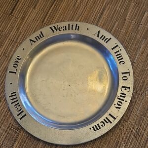 Pewtarex Decorative Plate with Inspirational Words 7.5"